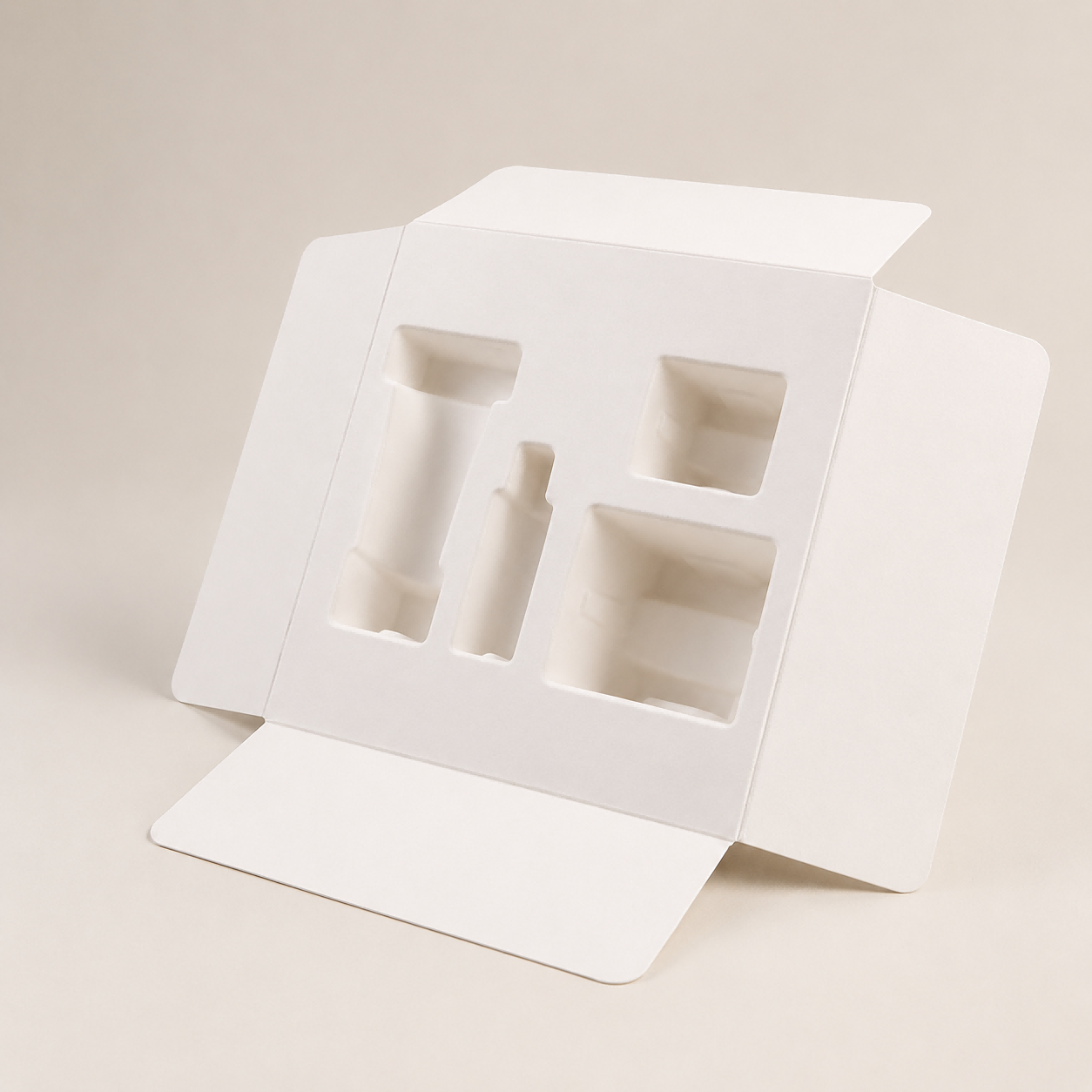 Paperboard inserts with die-cut slots for premium gift box packaging