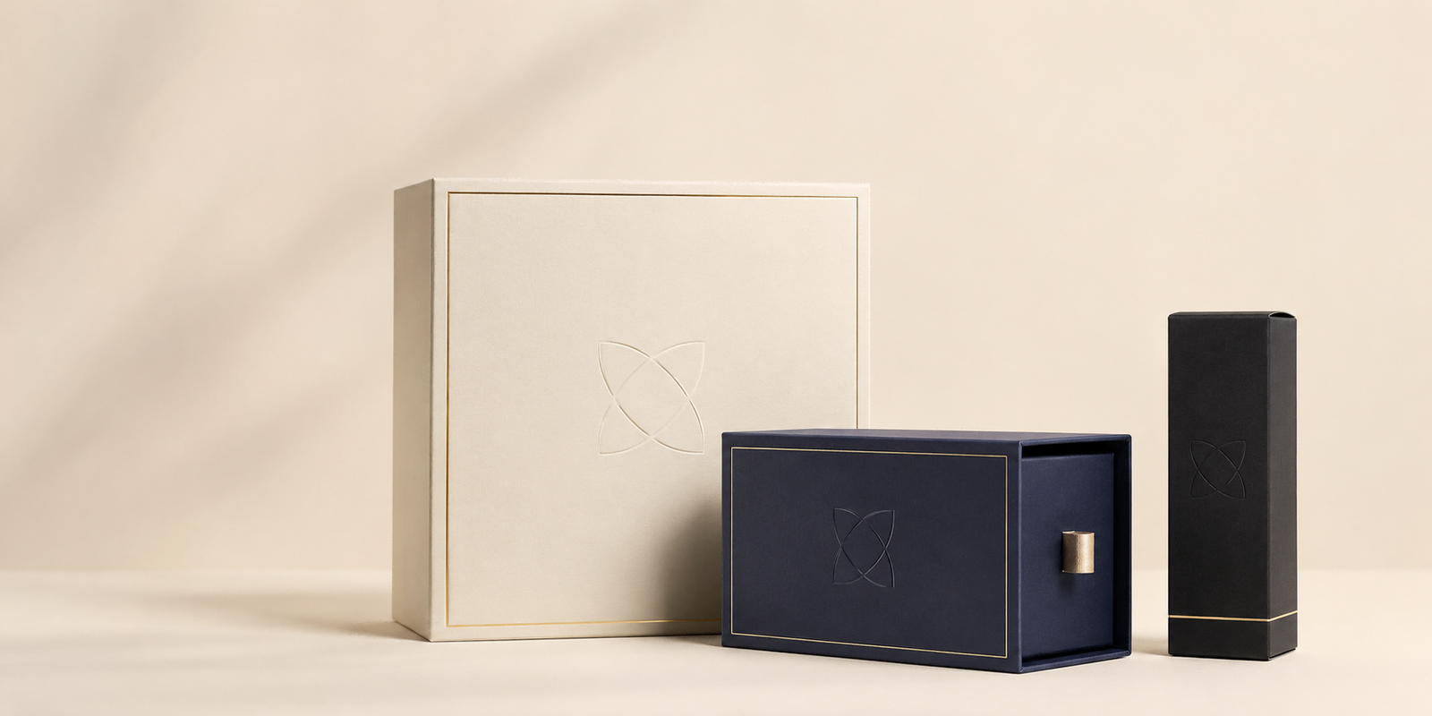 Minimal luxury packaging with clean structure and refined premium finishing