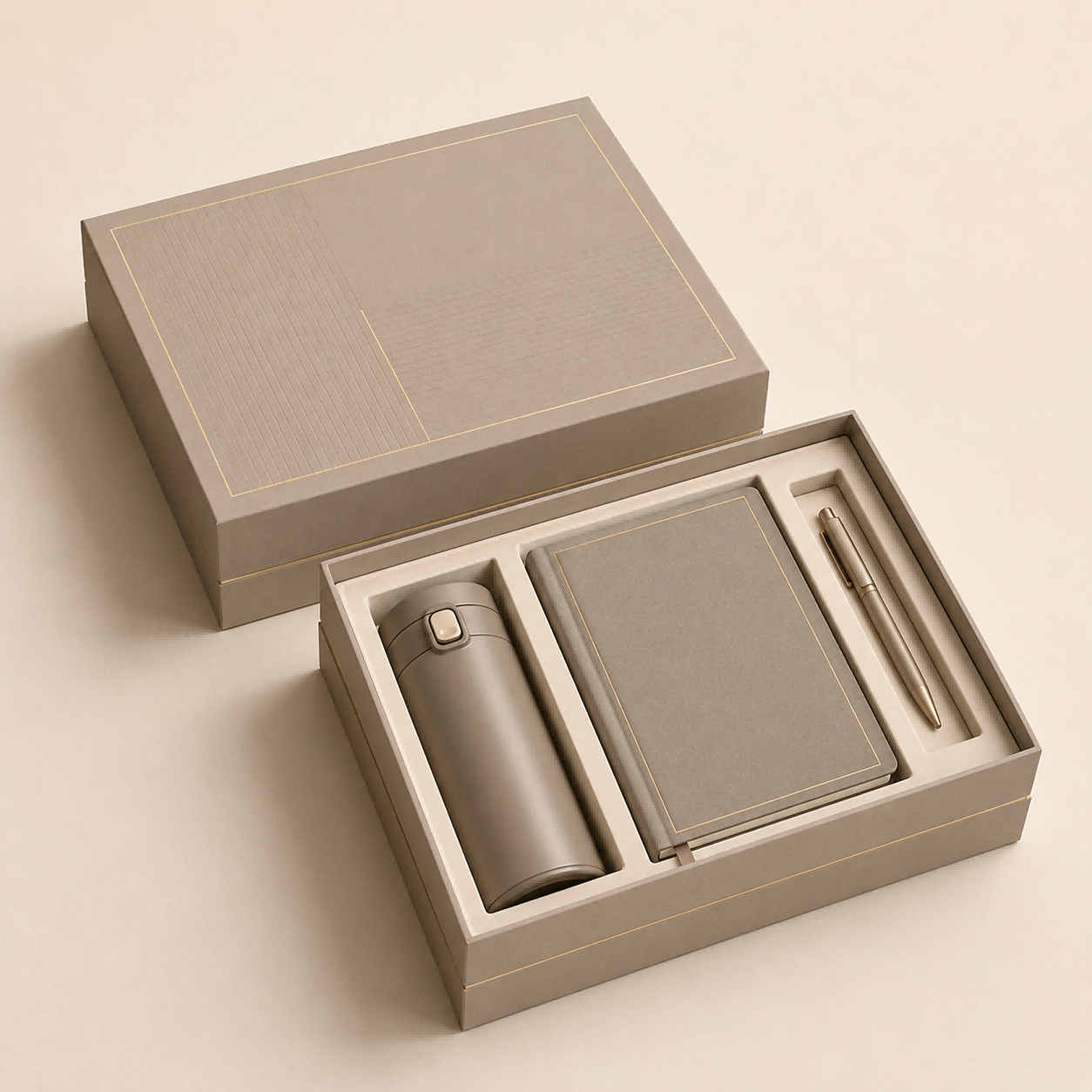 Two-piece gift boxes with separate lid and base for luxury packaging