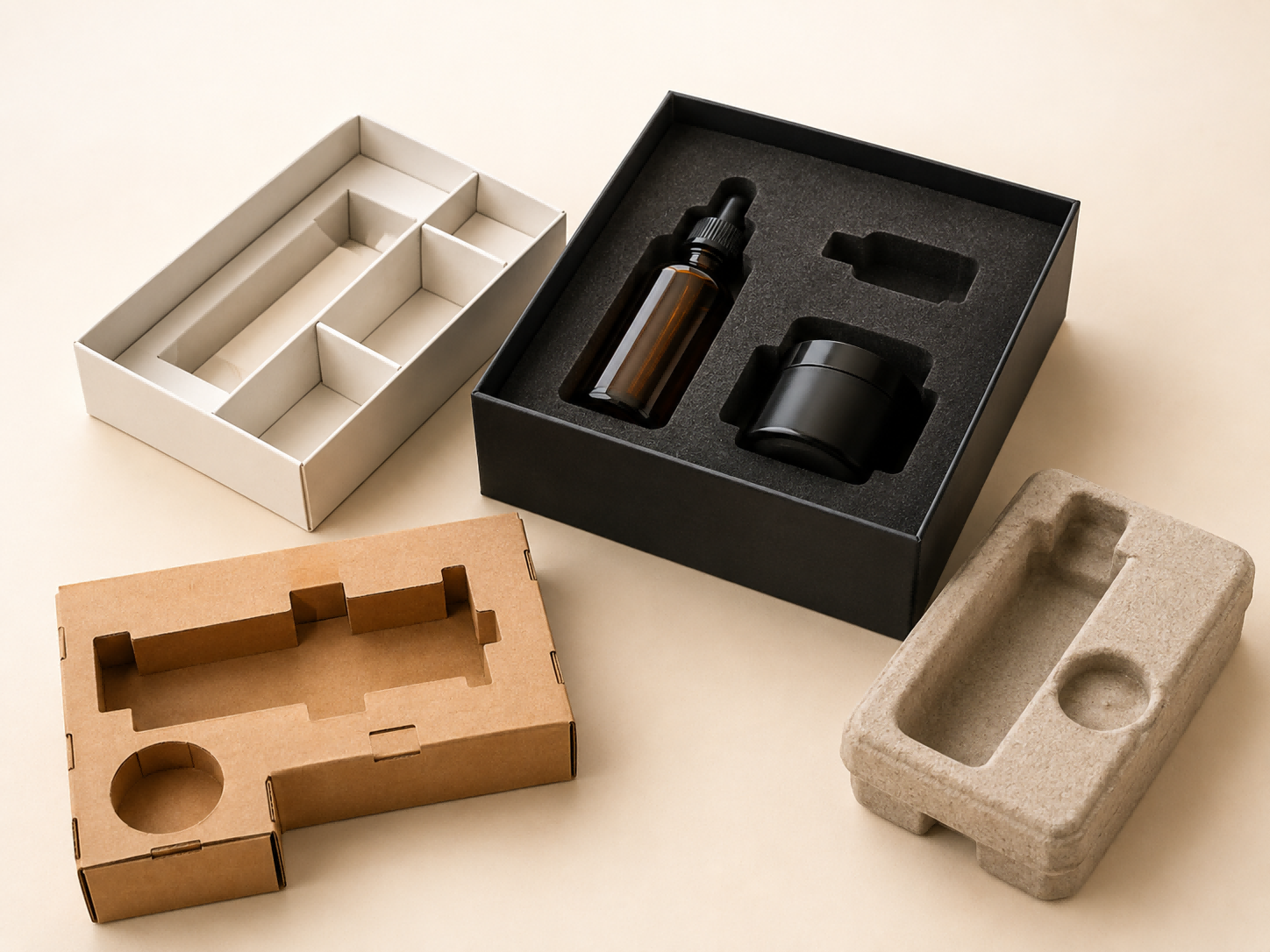 Custom gift box inserts for premium rigid boxes and gift set packaging