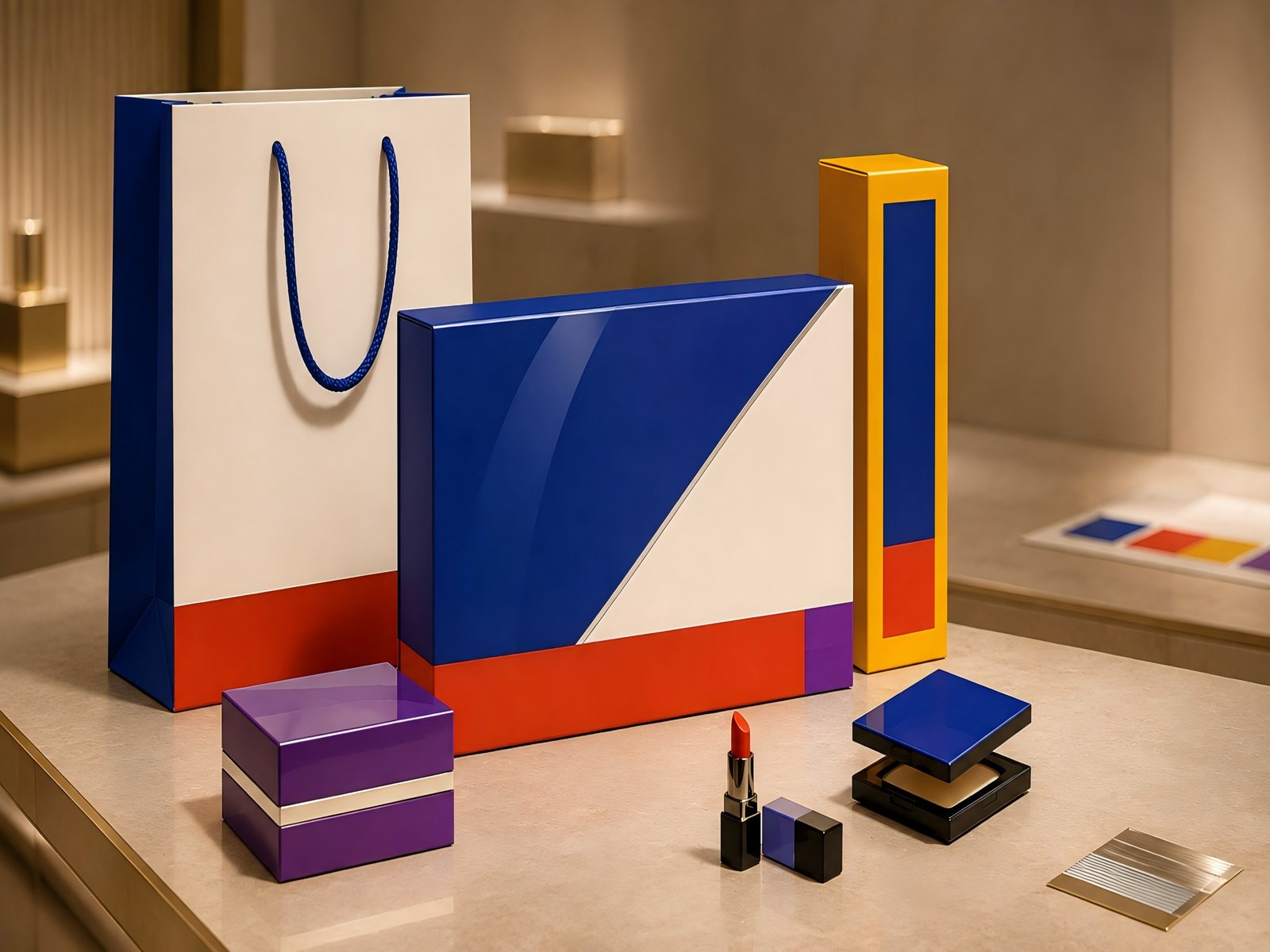 Bold color beauty packaging