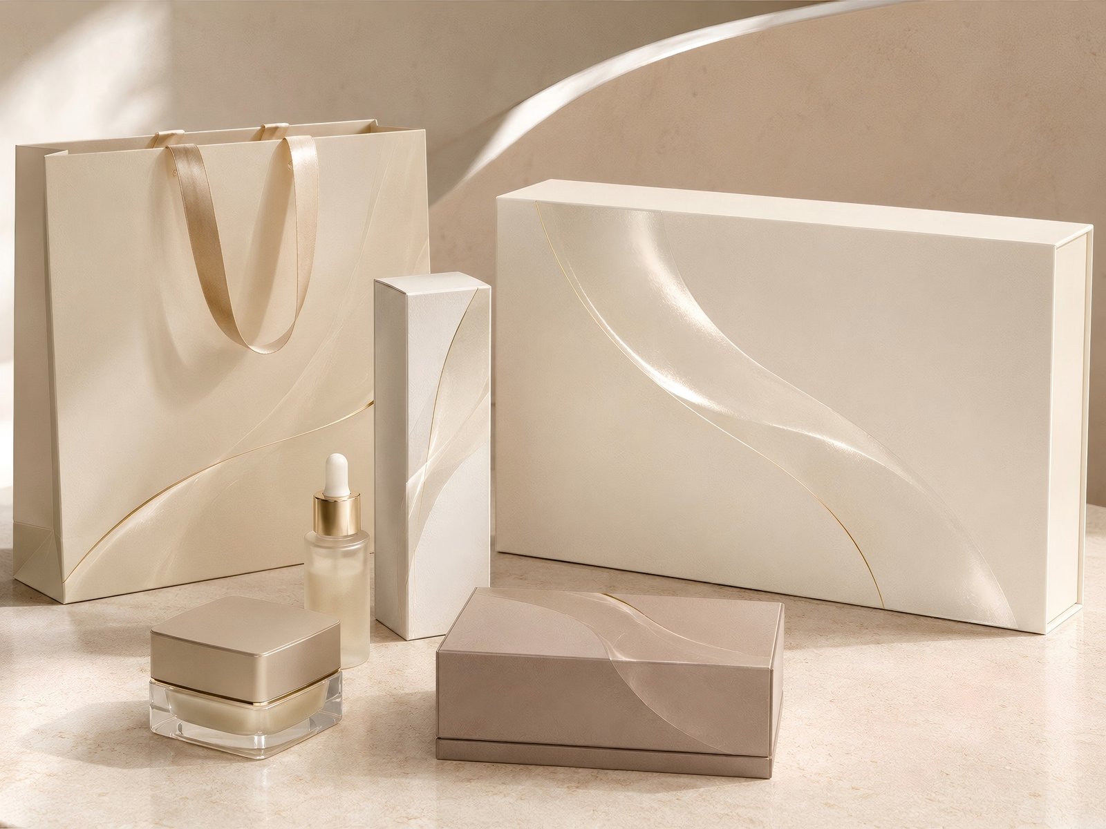 Minimal luxury beauty packaging design