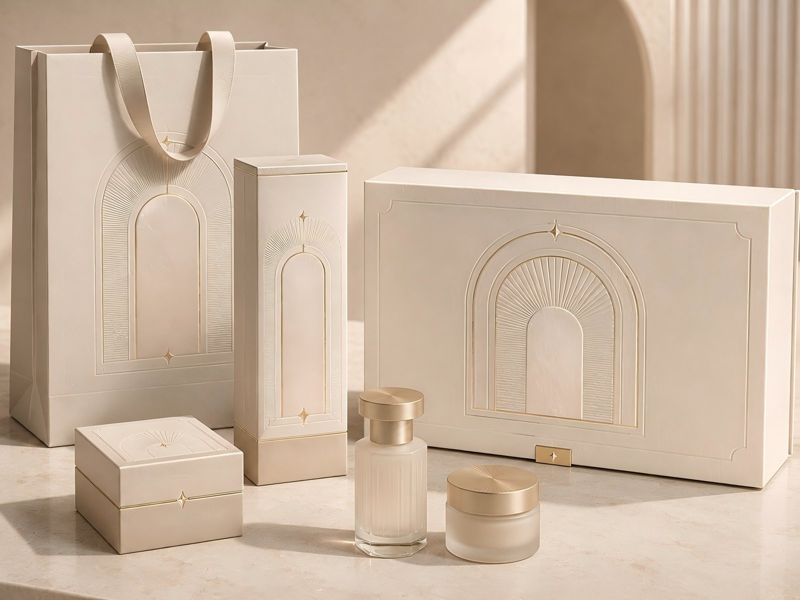 Minimal luxury cosmetics packaging concept